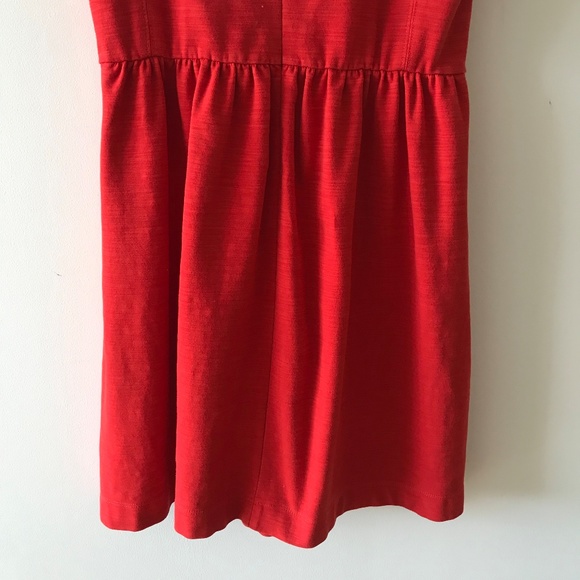 Madewell Solid Red Dress with Side Pockets - Picture 5 of 6